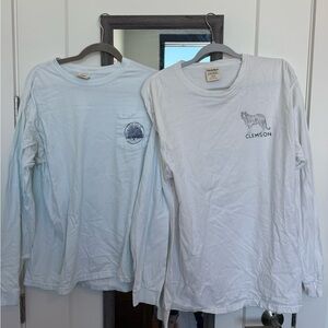 Comfort Colors Light Blue and White Long Sleeve Tees